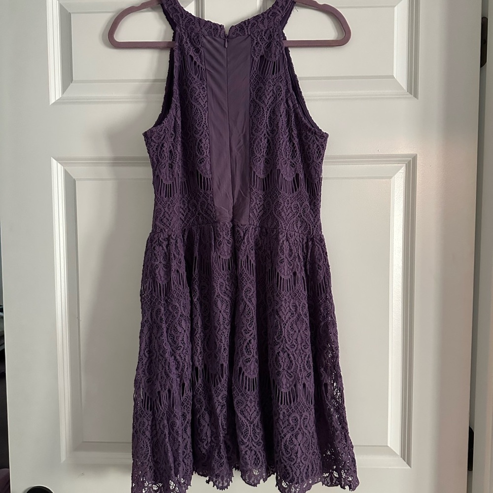 Purple Lace Mini-Dress 💜
